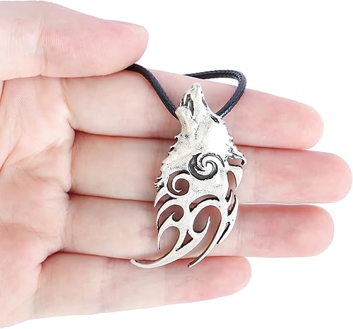 Vista 2 de HAQUIL Wolf Necklace Alpha Male Wolf Head Pendant Wolf Jewelry Gift For Men And Women