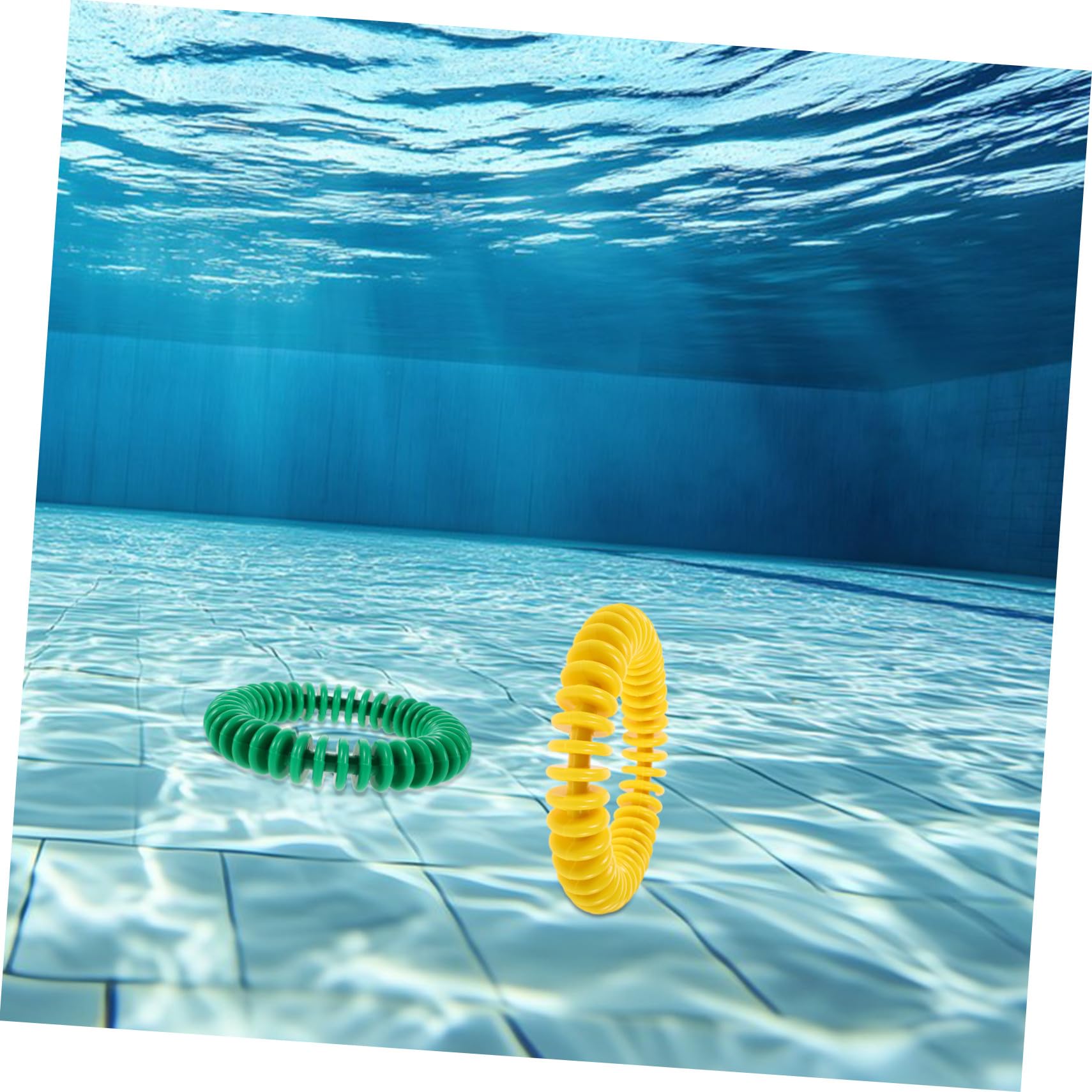 Lot de 4 anneaux de plongée colorés en plastique souple pour entraînement sous-marin, jeux de natation et équipement de plongée sûr pour le développement des compétences de natation en été
