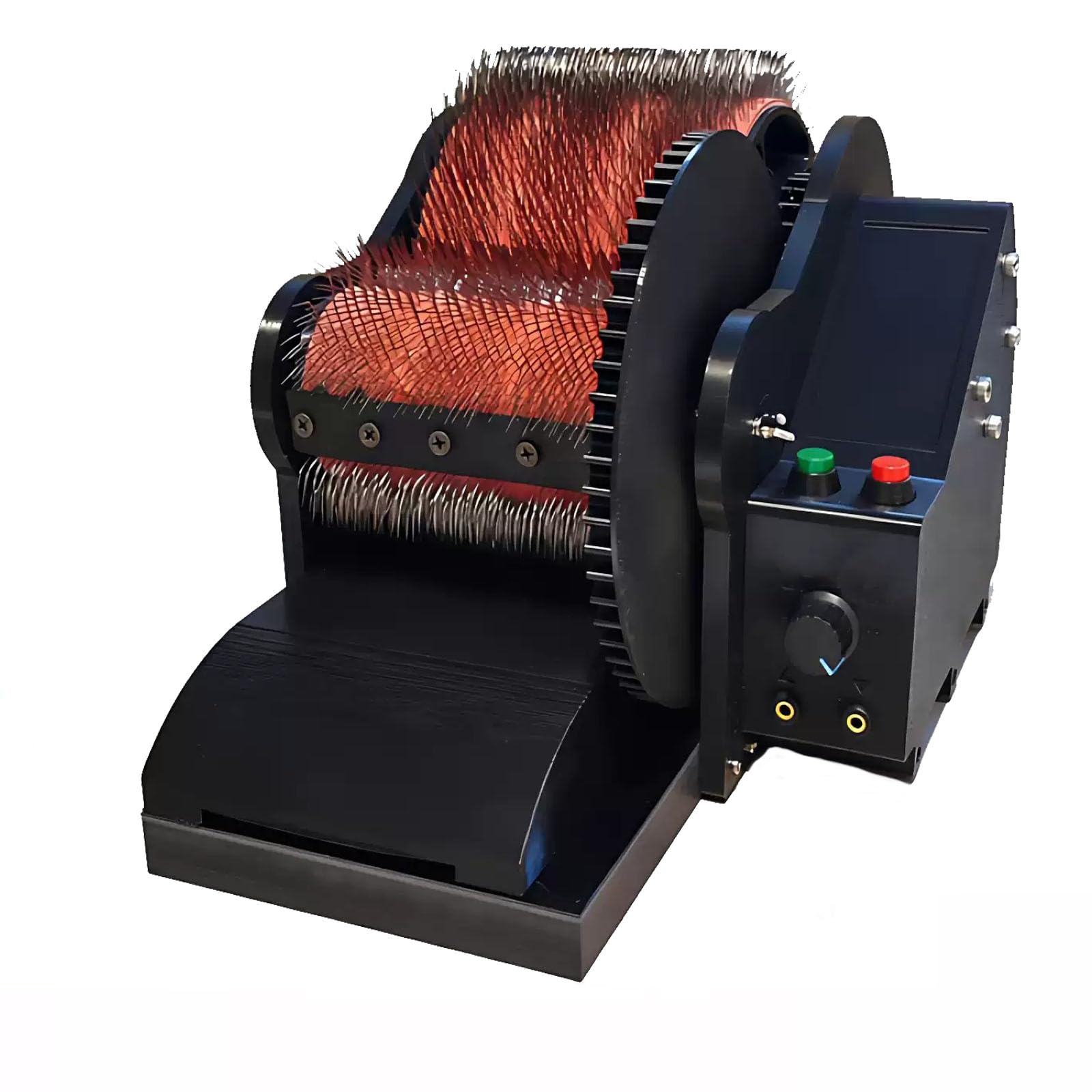 STDZQCWY Electric Wool Carding Machine With Foot Pedal, Adjustable Forward/reverse Speed Drum Carder, Fast Color Mixing Fiber Carder For Diy Felting, Combing And Spinning Projects