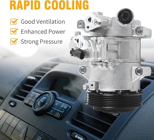Miniatura 4 de Compresor de aire acondicionado de CA del AC con reemplazo del embrague para Toyota Corolla 2011-2014 1.8L 12v, 447260-3373 447280-9060