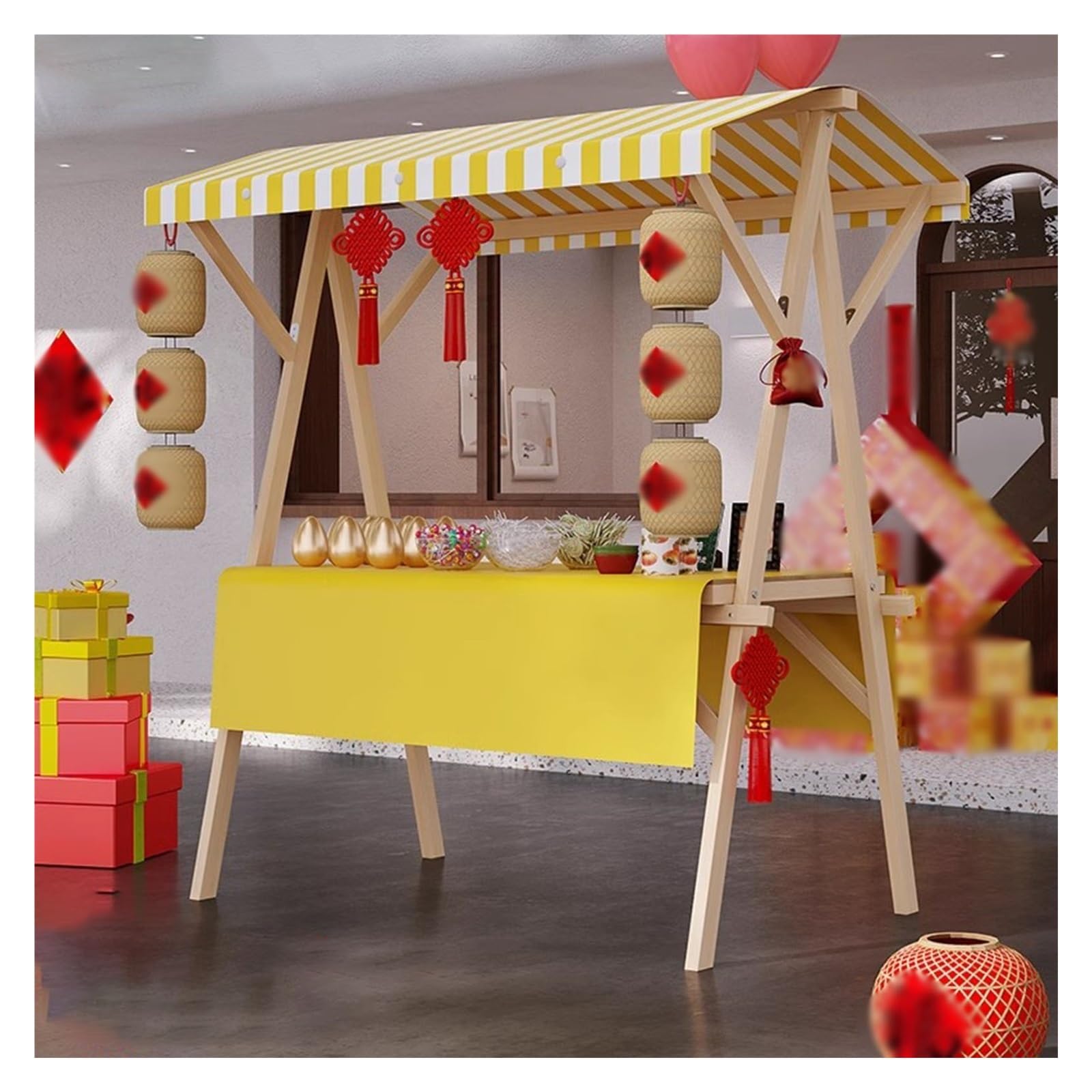Tragbarer le Kiosk mit ning, faltbarer Lebensmittelwagen auf Rädern für Eis, Desserts & Obst – Vielseitiger Outdoor-Verteiler für Veranstaltungen & Partys