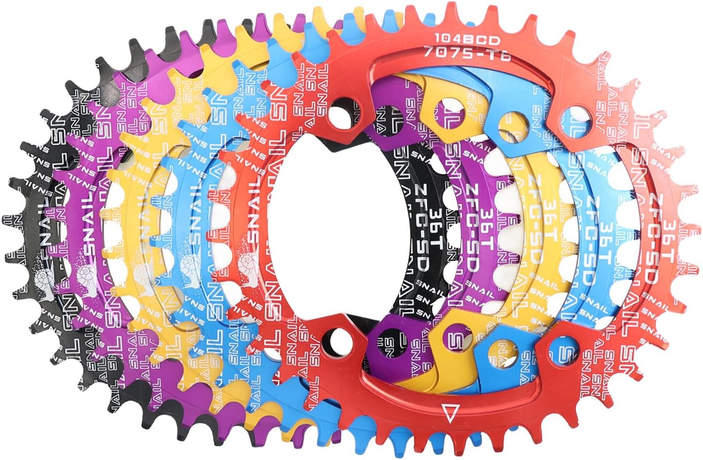 DJC Bike Chainring 104BCD Round/Oval 30t 32t 34t 36t 38t 40t 42t 44t 46t 48t 50t 52t Tooth Narrow Wide 7/8/9/10/11/12 Speed Ultralight MTB Mountain Bike 104 BCD Chainwheel