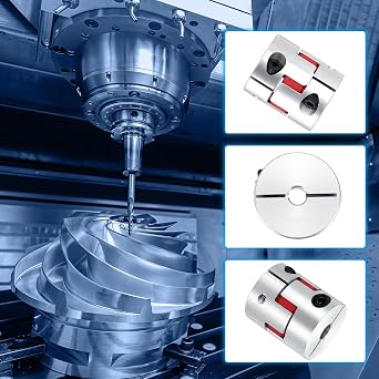 MECCANIXITY Aluminum Shaft Coupling Shaft Coupler 6mm to 8mm Flexible Spider Coupling L35mm x D30mm Coupler Jaw Spider Shaft Joint Connector for 3D Printers DIY CNC Router Milling Machine