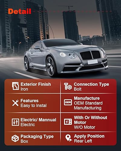 Miniatura 6 de Reemplazo del elevalunas eléctrico trasero izquierdo del lado del conductor para Mercedes-Benz (sin ensamblaje de motor) 2107301546 2107301346