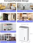 CLEVAST Petit Déshumidificateur pour Maison, 30 OZ Mini Déshumidificateurs Silencieux pour Chambre, Déshumidificateur d'Air Portable Compact pour Salle, Salle de Bain, Placard, Camping-Car, Maison (Non Sans Fil)