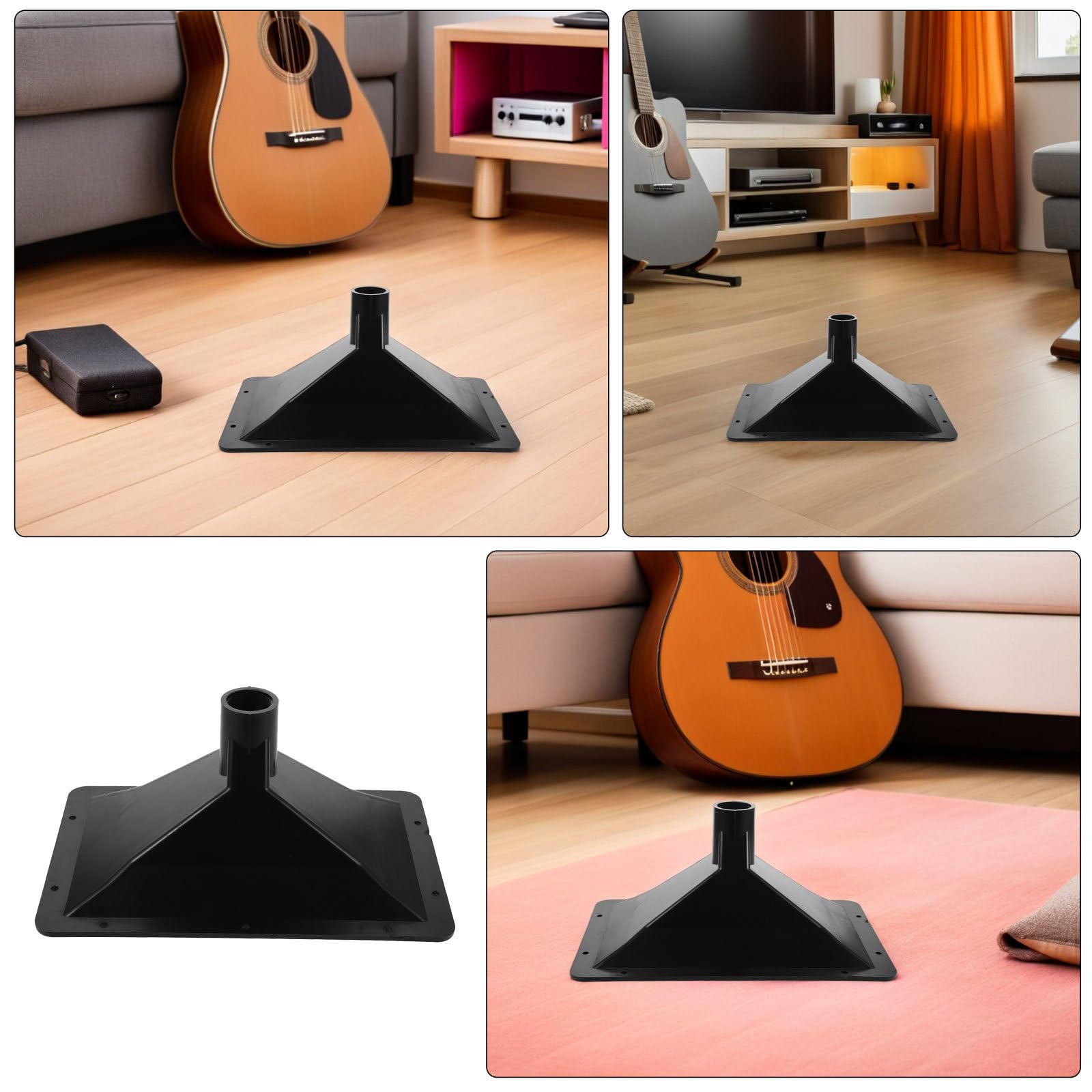 Haut-parleur à Pavillon Rectangulaire Noir 2 Pièces en Plastique