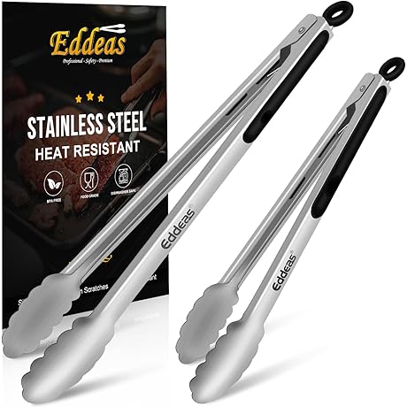12" and 17" Metal Tongs for Grilling
