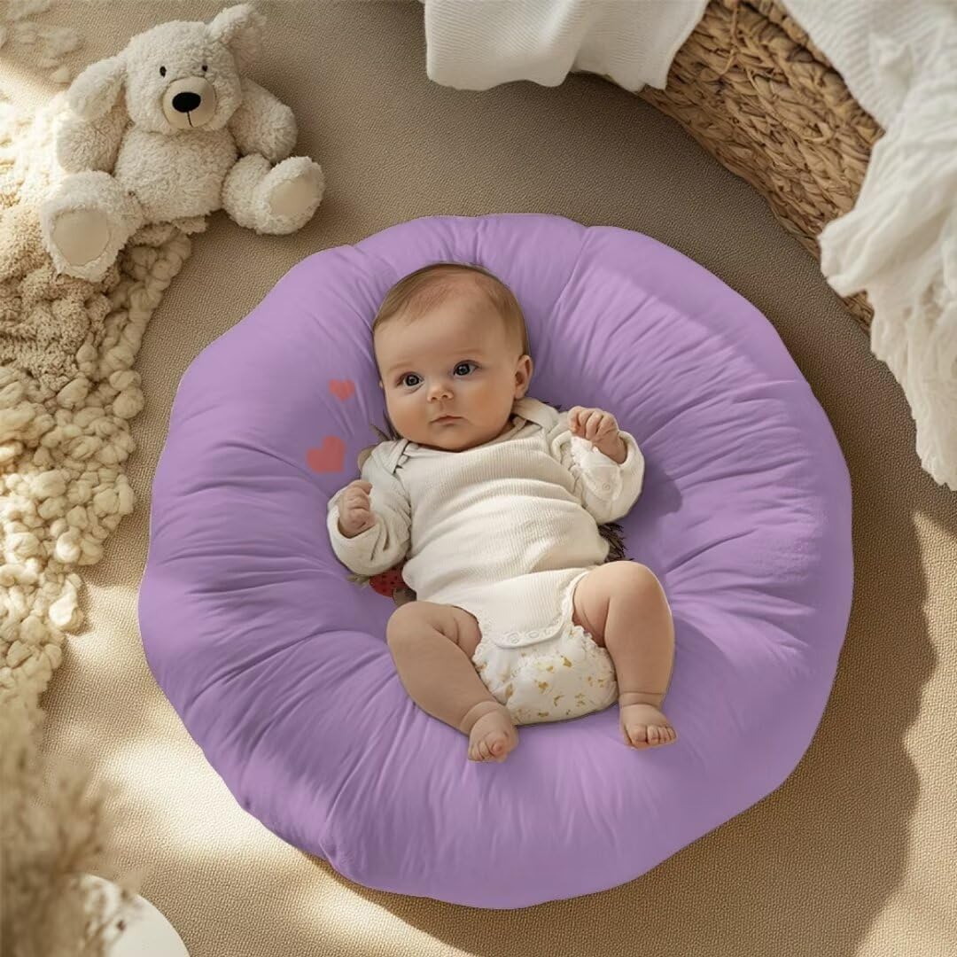 Hedgehog Strawberry Baby Lounger Cover for Newborn, Baby Nest CoverPortable Nest Sleeper Cover for Infant with Band for 0-24 Month Baby