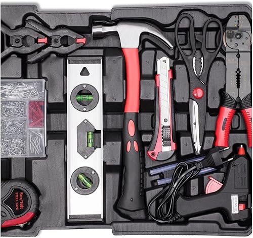 ORDALI Herramienta de reparación de vehículos caja de aluminio 399 piezas juego de herramientas de reparación de automóviles juego de llaves de