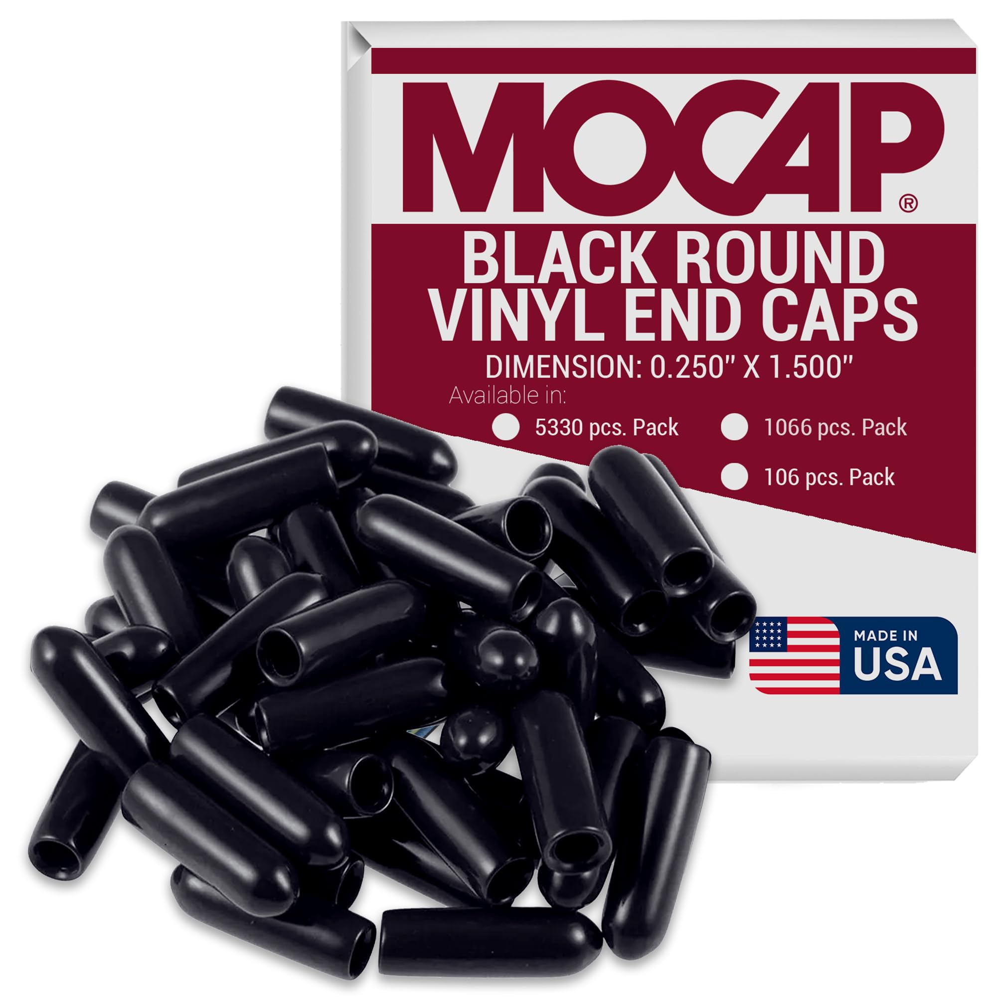 Round Vinyl Caps - 0.250