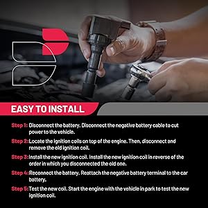 BDFHYK Ignition Coils Pack Compatible with Buick LaCrosse Rainier, Compatible with Cadillac Escalade ESV EXT, Avalanche Camaro, Canyon Envoy 1500 2500 3500 V8 5.3L 6.0L Coil for UF413 Set of 8