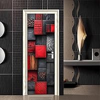 Vista 14 de Adhesivos 3D para puerta, murales para despegar y pegar, puerta de madera, papel tapiz autoadhesivo, extraíble, PVC, impermeable, póster