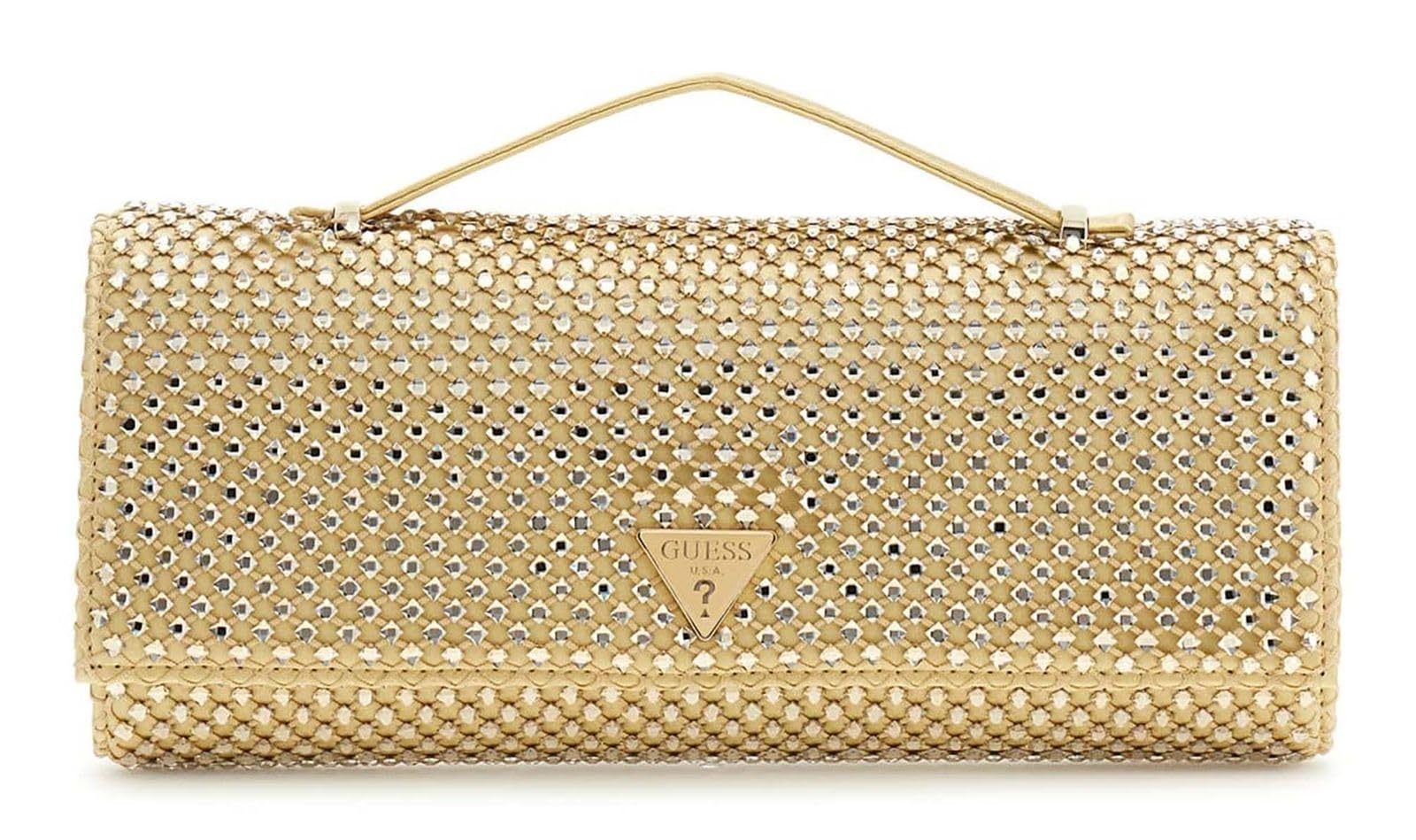 GUESS Tasmin Mini Top Handle Clutch Gold torba na ramię torba wieczorowa