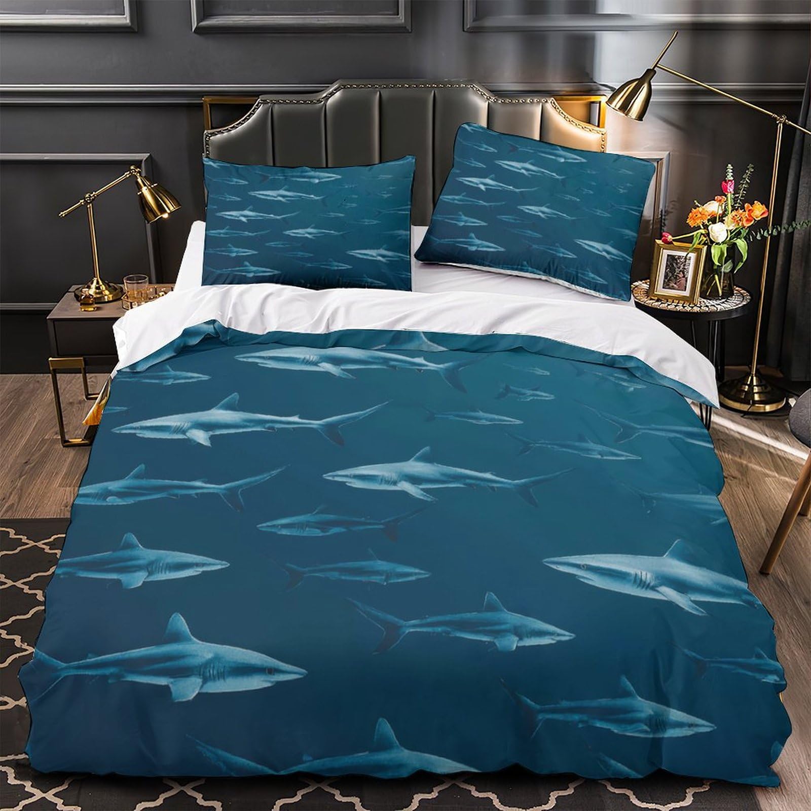 Housse de couette samouraï hypoallergénique et respirante en microfibre douce