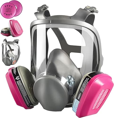 Máscara Respiratoria Completa con Filtro, 6800 Mascara de Gas, Mascarilla