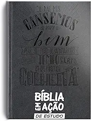 Bíblia em ação de estudo - Versão mensagem - Luxo cinza