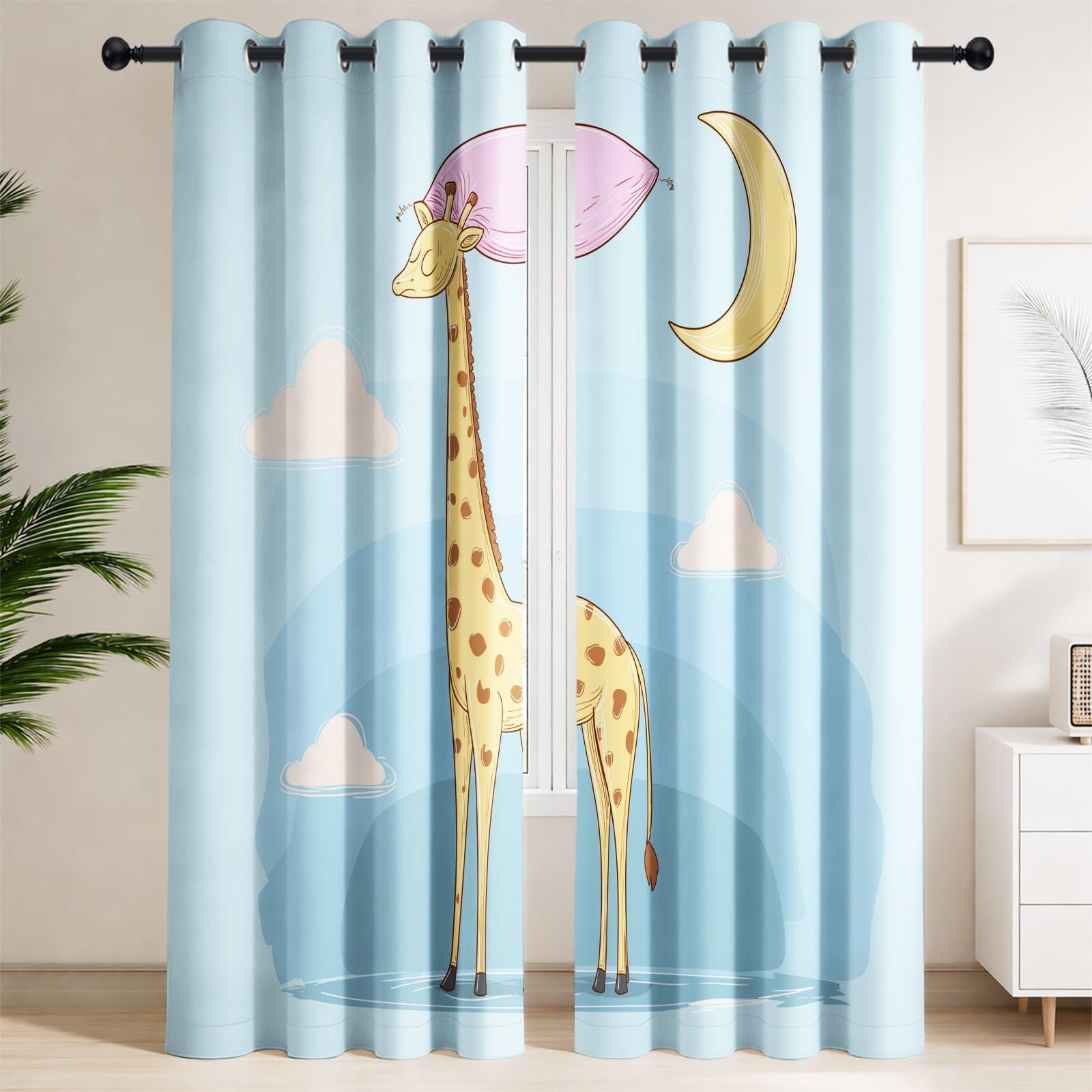 2er Set 245 x 140 cm 100% Blickdicht Kinder Frische Früchte Vorhänge