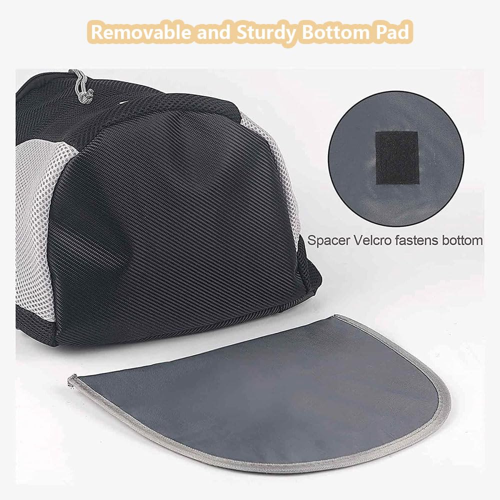 Sac a Dos Chien, Porte Chien ventral jusqu'à 7,5 kg, Sac à Dos de Transport pour Chiens, Sacs de Transport pour Chiens et Chats, Pliable, Ajustable et Respirante - avec Poche Avant