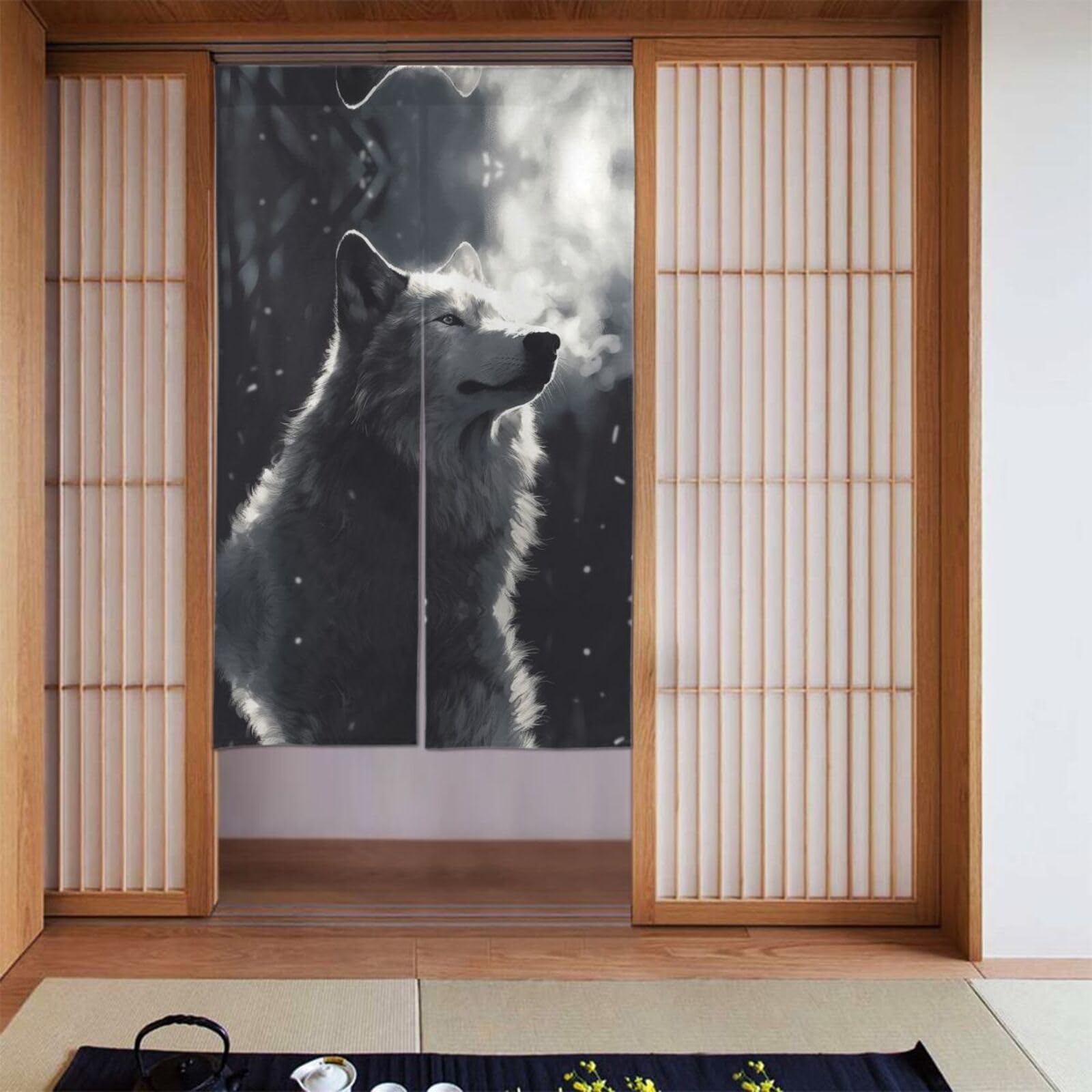 Rideau de porte loup créez une ambiance chalet et cocooning dans votre salon