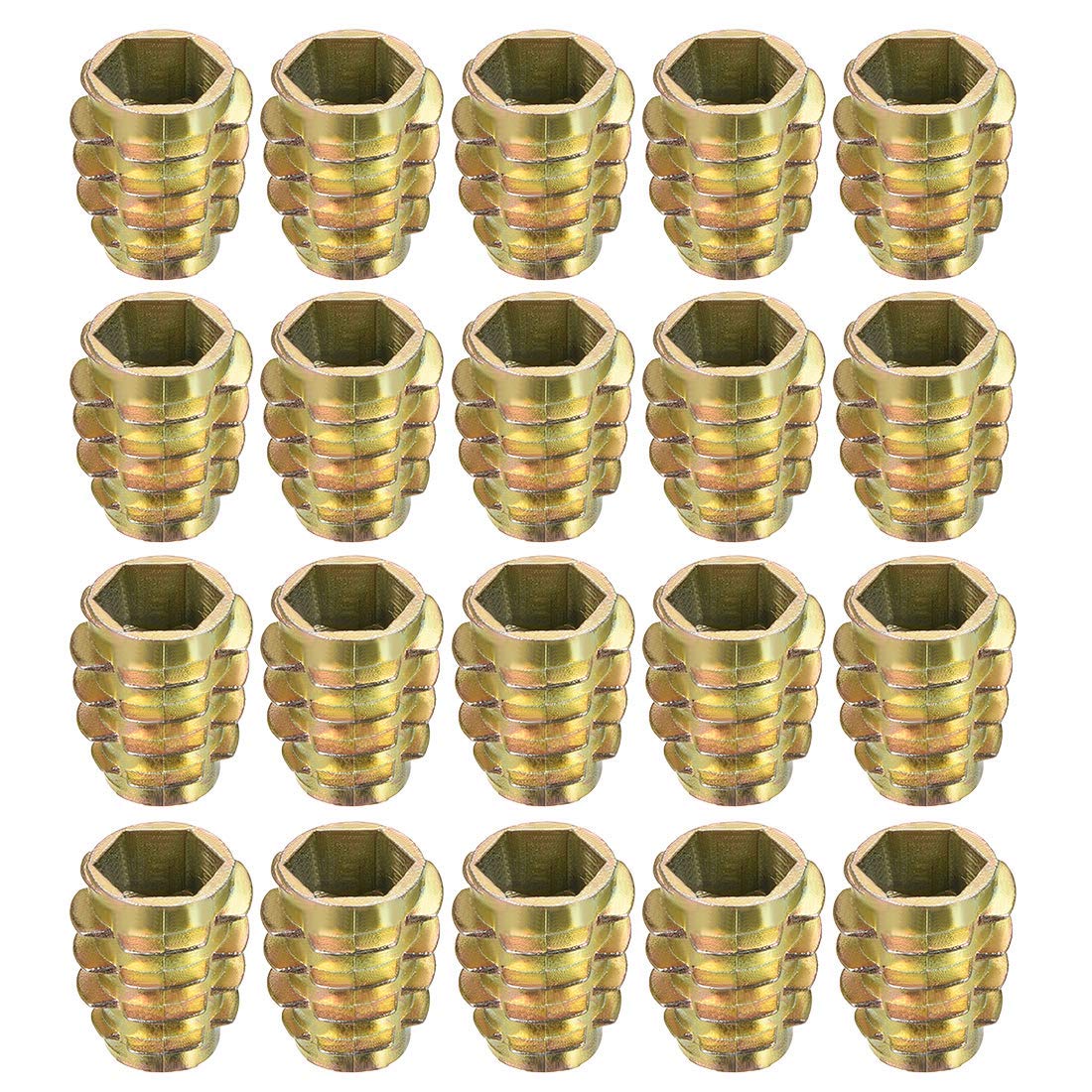 10 Inserts Filetés Hex-flush M10x20mm – Zinc Alliage, Pour Fixations Propres Et Solides