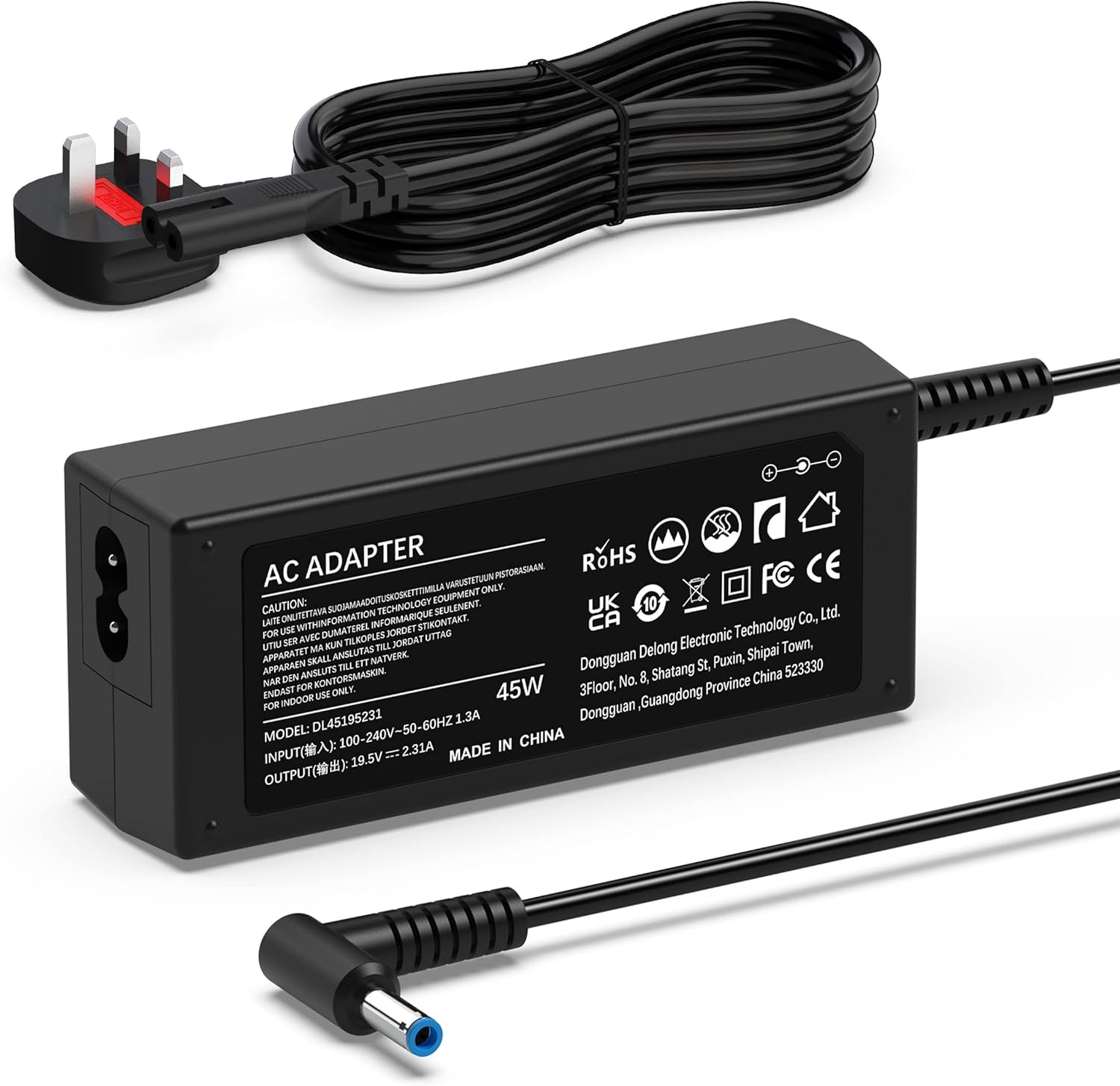 45W Laptop Charger for HP Pavilion 11 13 15, HP Elitebook Folio, HP