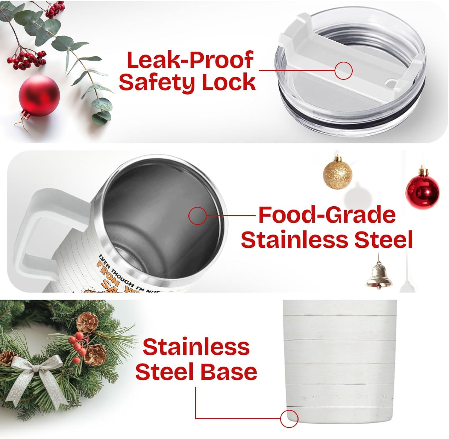 34HD Funny Step Dad Mug – 40oz Stainless Steel Tumbler with Lid, Handle & Straw | Birthday Gift for Stepdad from Kids | Hot & Cold Insulated Travel Cup for Men - Image 4