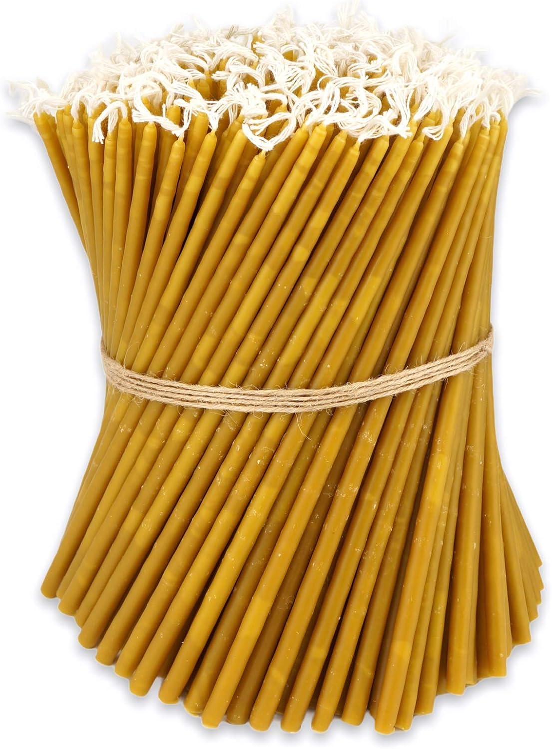 100 Pure Beeswax Church Candles - Orthodox Tapers, Dripless, Smokeless, Slow Burning, Non Toxic, Natural Honey Scent, for Home Altar, Icon Corner, Prayer, Size (11 inch by 5/16 inch)