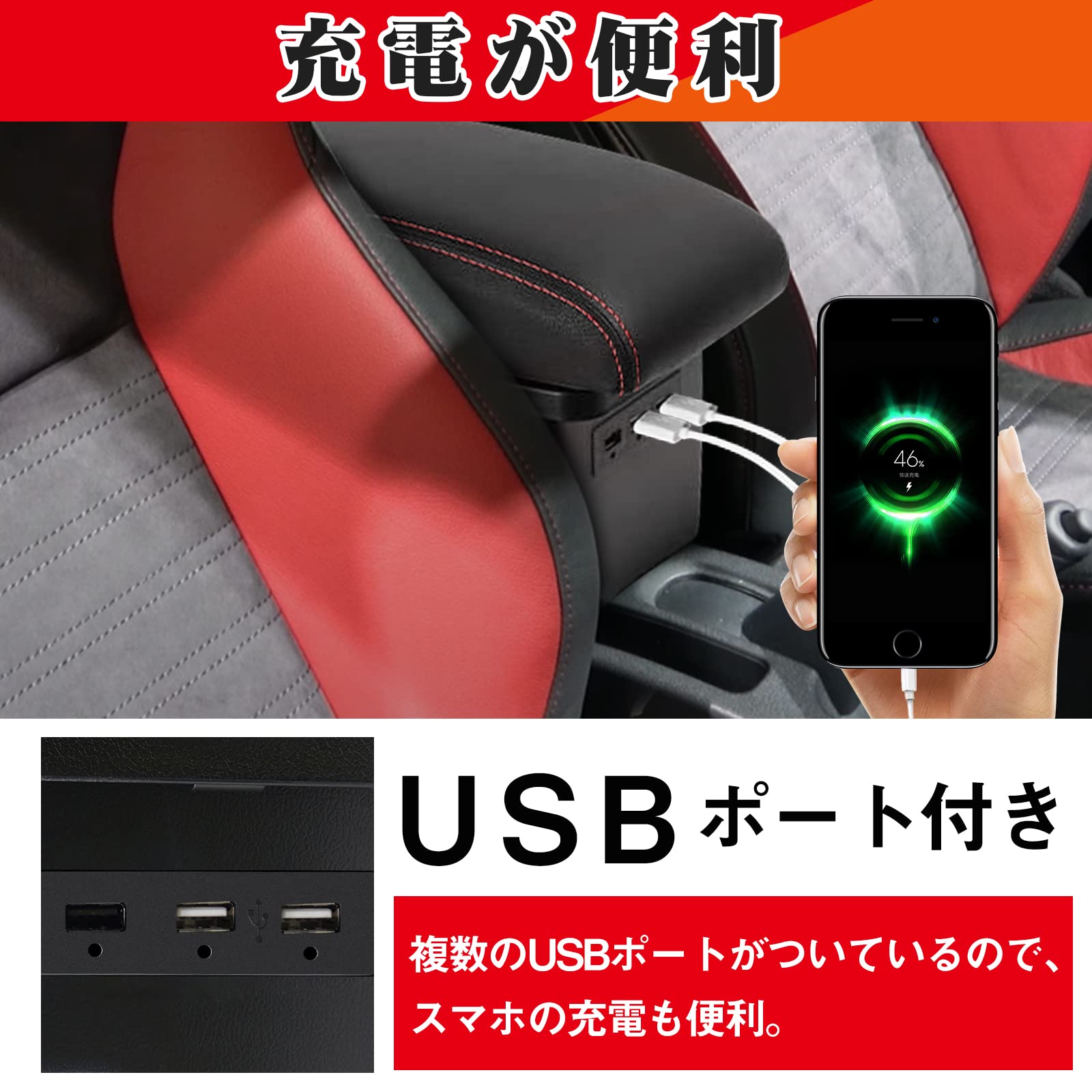 Amazon | POWER PANDA コンソールボックス ニッサン 適用 ノート E12 2 