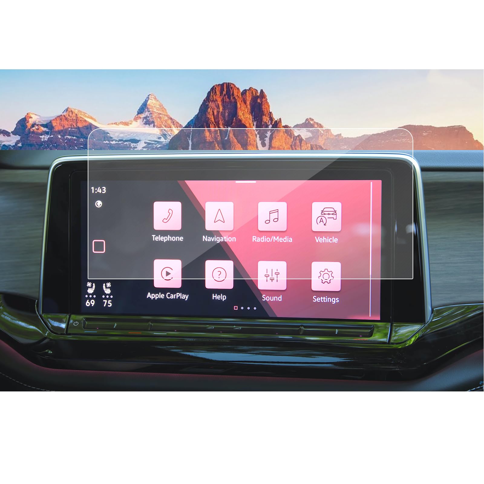 SXCY for 2024 VW Atlas Screen Protector 12 Inch 2024 Atlas SEL R-Line/SEL Premium R-Line Cross Sport Accessories for Volkswagen Atlas 2024 accessories