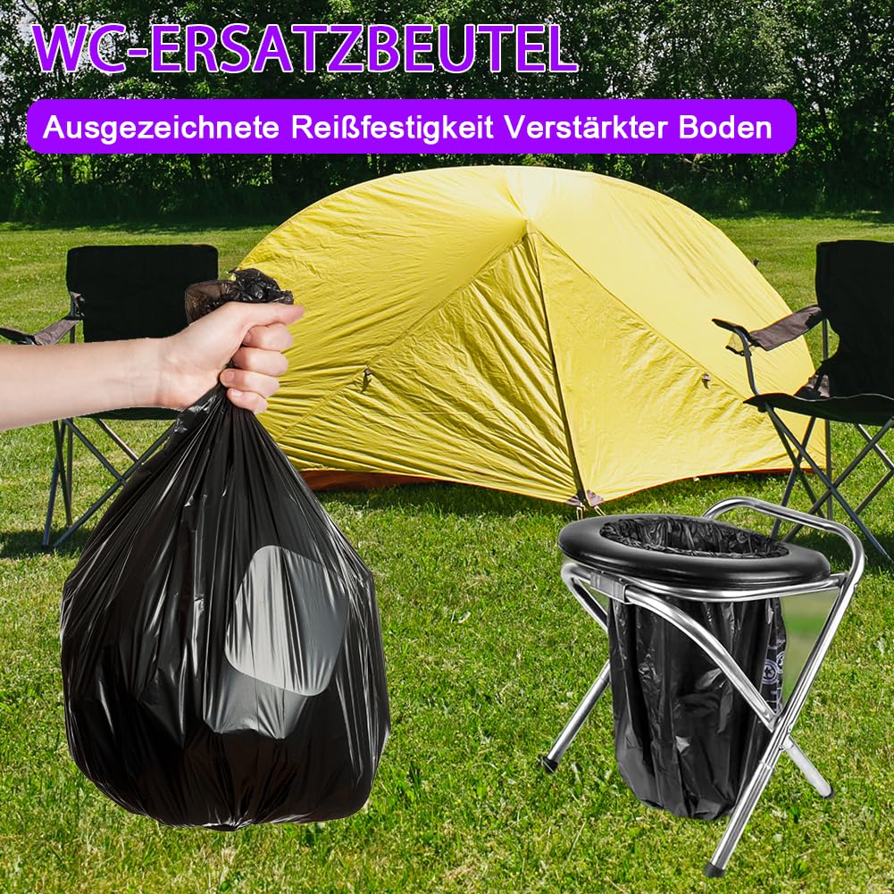 100 Sacchetti WC Biodegradabili 30L - Impermeabili Per Campeggio