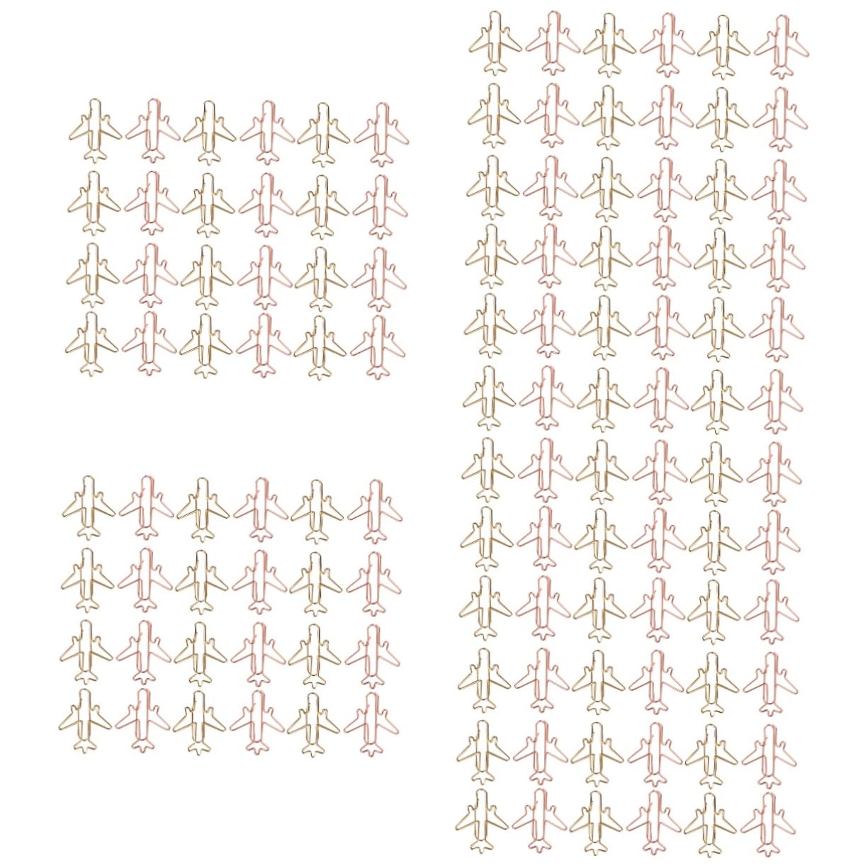 Lurrose Lot de 5 Pinces à Marque-page Pratiques Élégantes en Forme Davion Trombones Papeterie Robuste Indispensable pour La Maison Le Bureau Lécole Pièces X 5