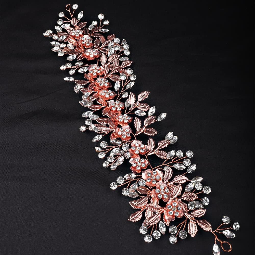 Amazon.com : YERTTER Bridal Flower Vine Leaf Hair Band with 