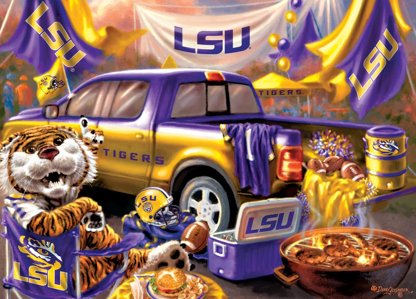 MasterPieces 1000 Piece Jigsaw Puzzle for Adults - NCAA LSU Tigers Gameday - 19.25"x26.75"