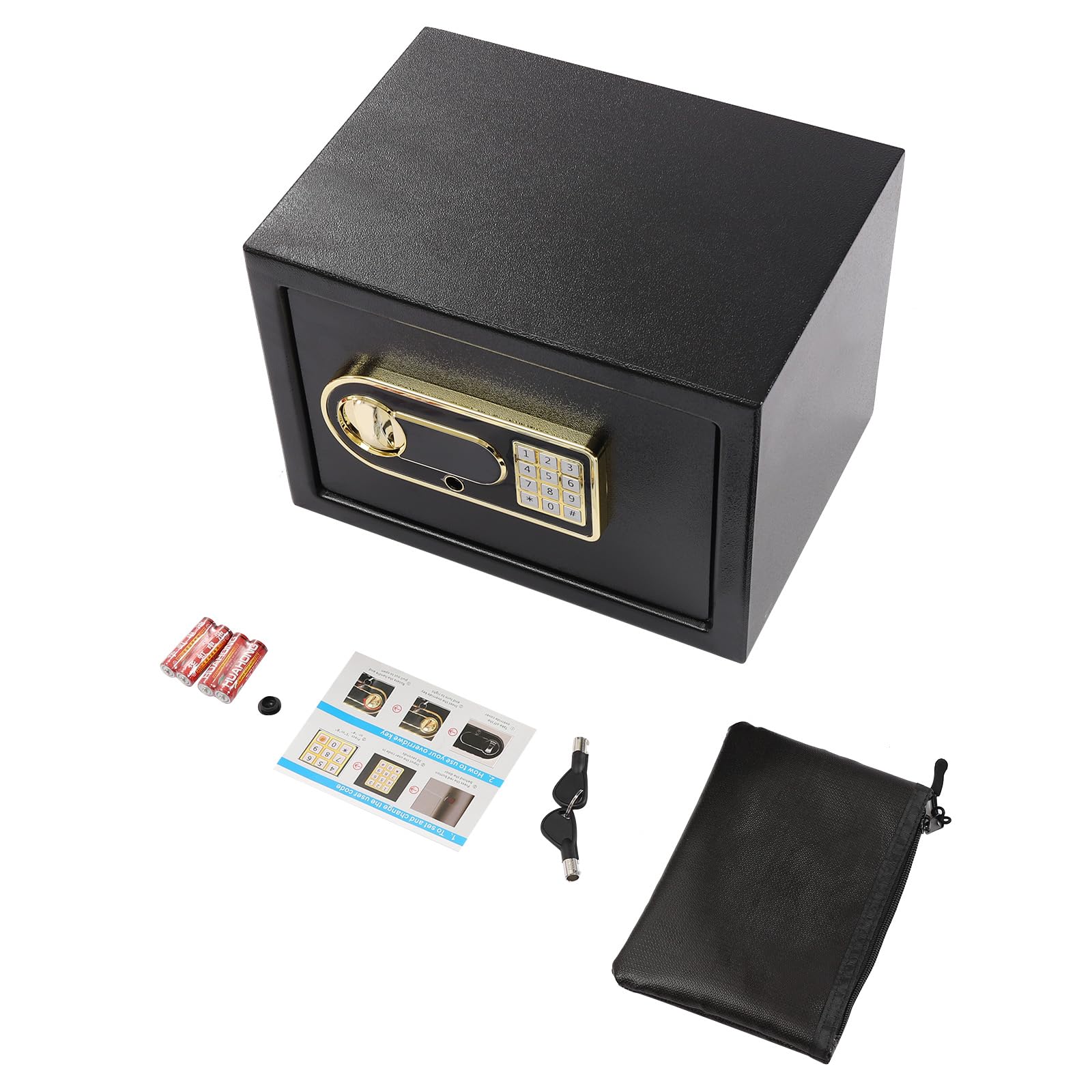Cassaforte digitale da 22 l, ignifugo, cassaforte da parete, cassaforte per documenti, cassaforte da parete, cassaforte con tasca digitale impermeabile e ignifuga per contenere oggetti di valore