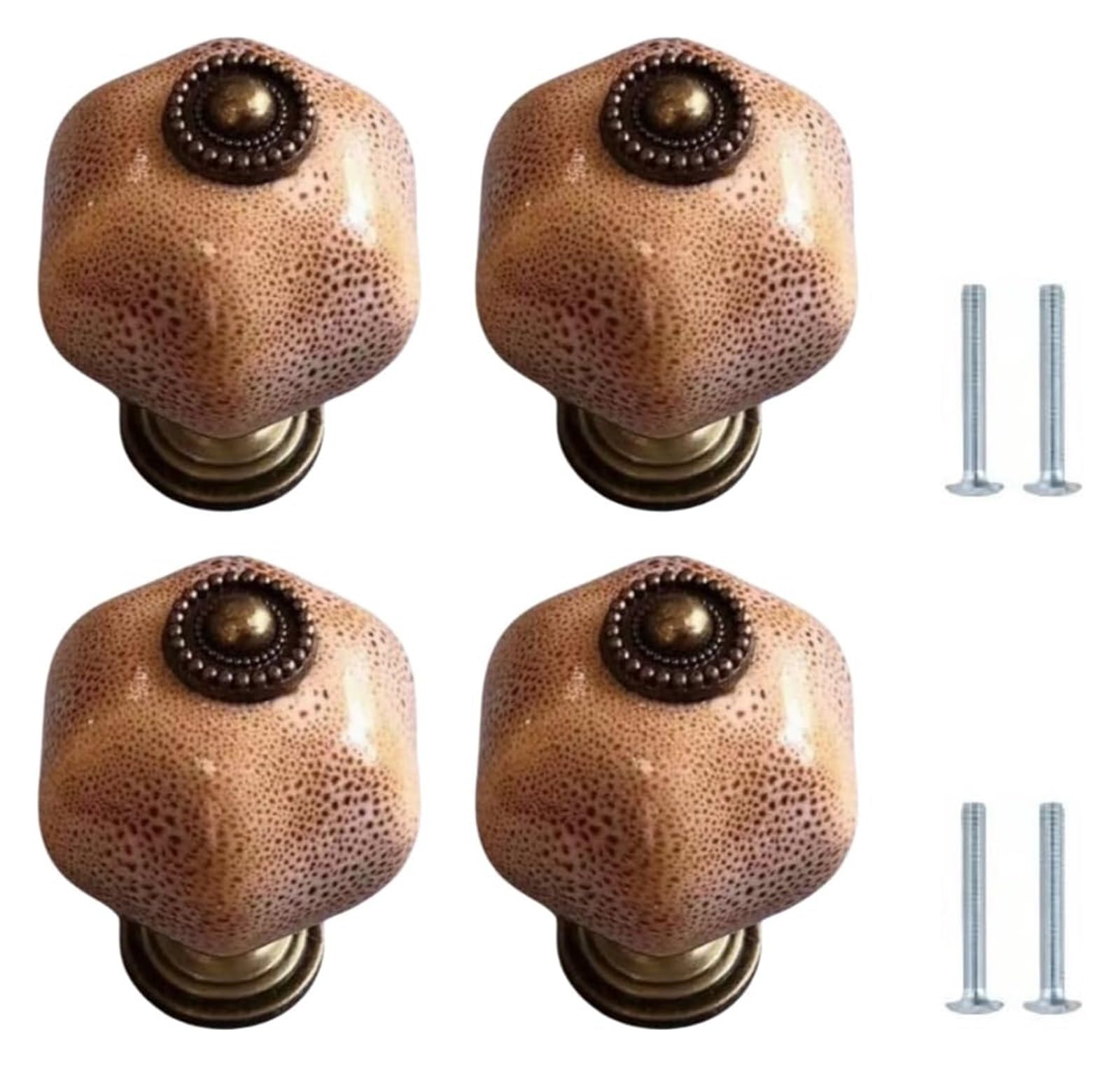 Enmrfvkz Bruin Ceramic Cupboard Drawer Handle Knobs, Ceramic Cupboard Drawer And Cabinet Door Knobs 36X45mm Multicolor 4 Pcs(Bruin)