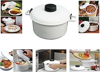 Microwave Pressure Cooker Easy Cook Micro Kitchen Compact Rice Vegetable