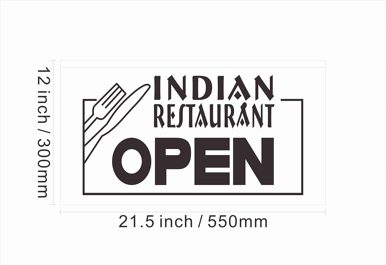 110044 Indian Restaurant Open Curry Food Cafe Decor Display LED Light Neon Sign (21.5" X 12", 16 Colors By Remote)