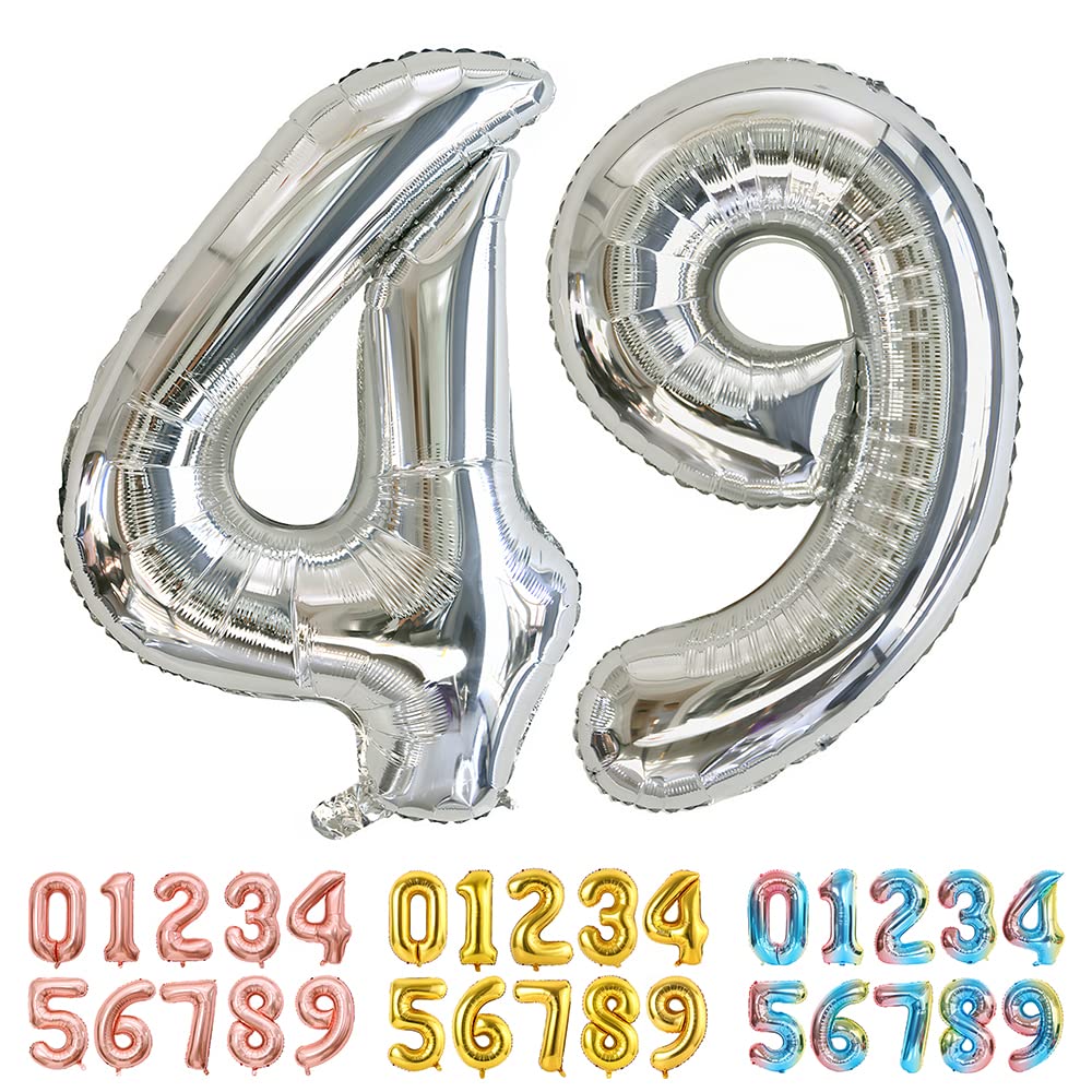Foil Globo Número 5 Azul 40" (101cm), Inflable Helio o aire, Gigante Numeros 0-9, 10-19, 20-29, 30-100, Grande Globos Decoración para La Boda Aniversario y Cumpleaños Fiestas — view 184