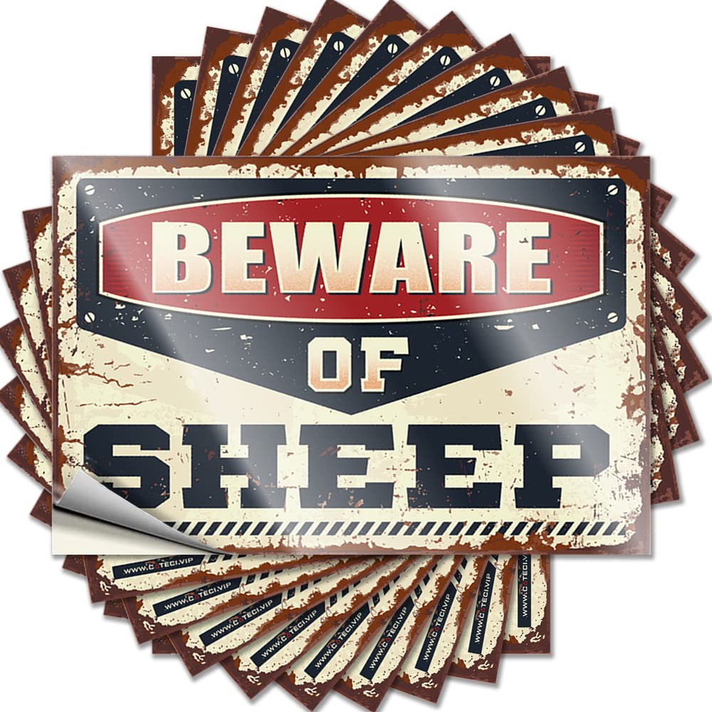 Tattoos Indie Room Decor Custom Stickers, Essentials Waterproof Beware of Sheep for Hydro Flask | Scented Vinyl Decals for Motorcycle Holiday Gift(8X12CM)