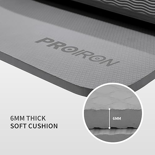 Miniatura 3 de PROIRON Esterilla de Yoga Plegable 0.24"/0.16" para Entrenamiento en Casa y Viajes, Esterillas de Yoga de Viaje Antideslizantes con Bolsa de (TPE de