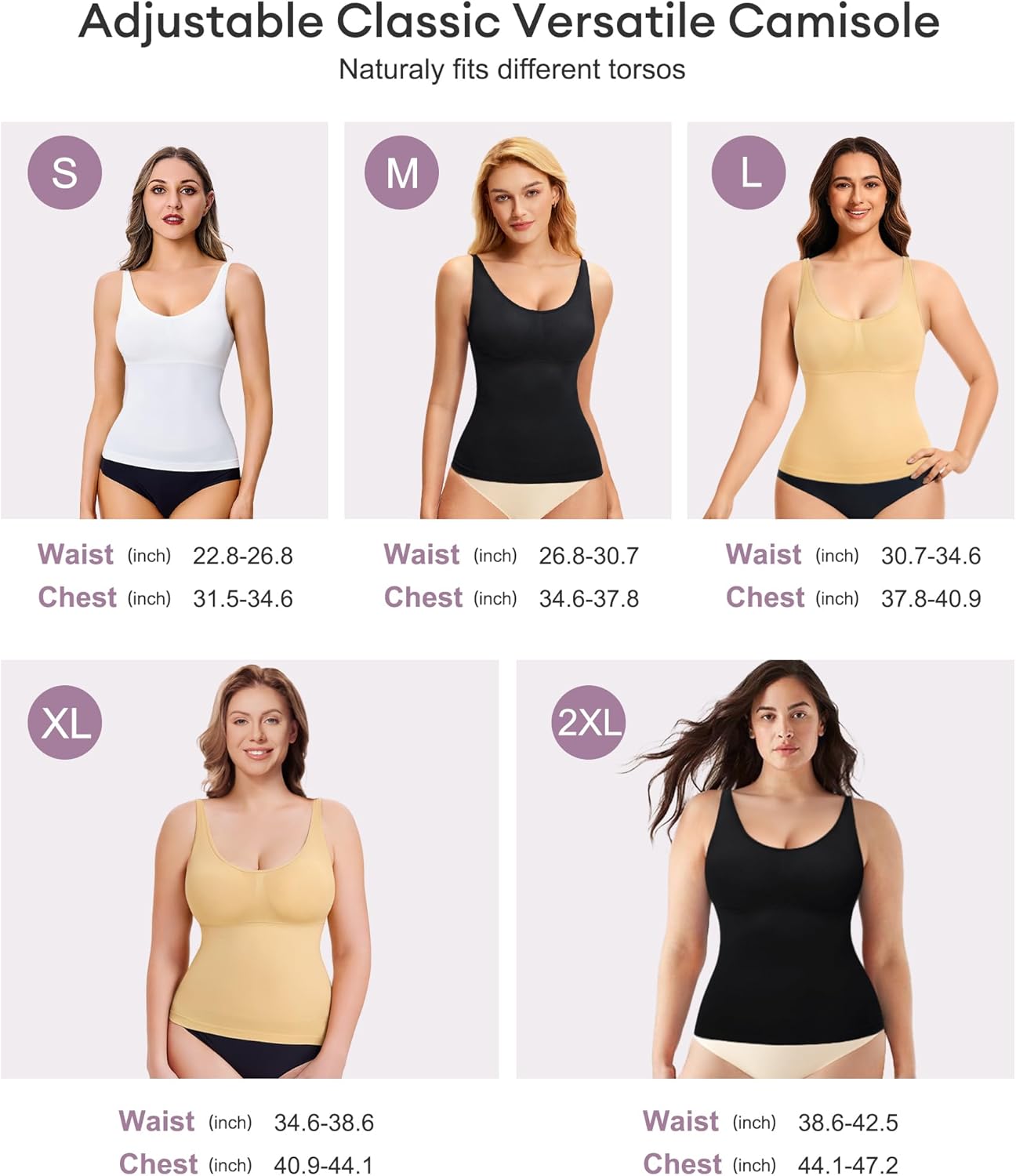 YERKOAD Compression Tanks for Women Shapewear Tank Tops Tummy Control Tank Top Scoop Neck Camisole Tops - Image 7