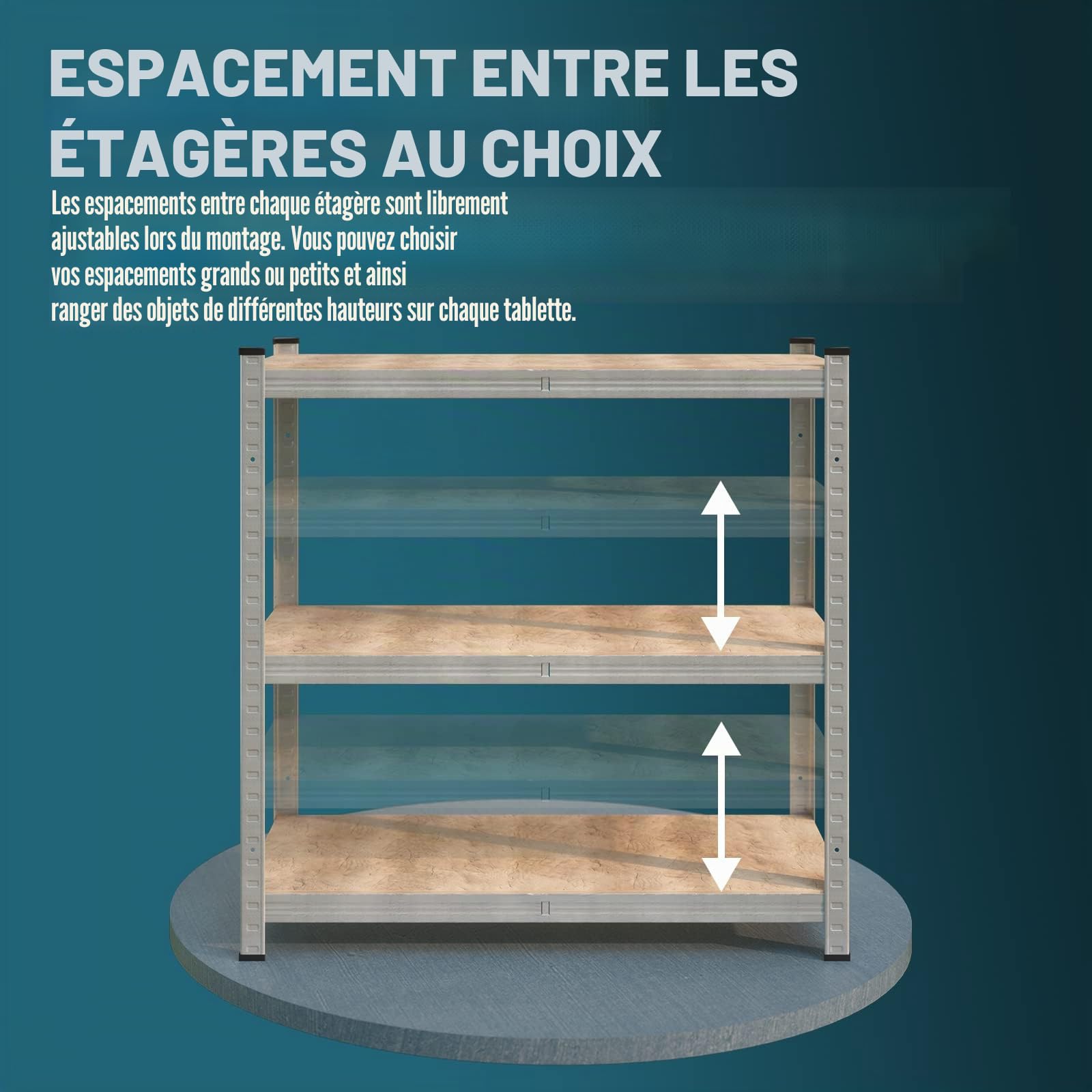 Deuba Lot de 2 étagères de rangement en métal à 4 étages sans boulons 160 x 90 x 40 cm 700 kg