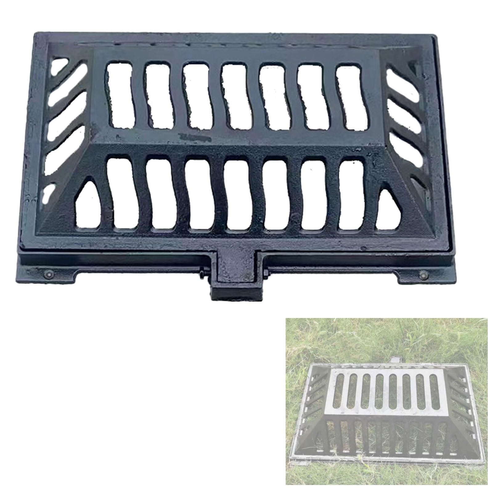 Fosse septique inondée ? Solution avec cette grille de drainage en fonte robuste 30x50