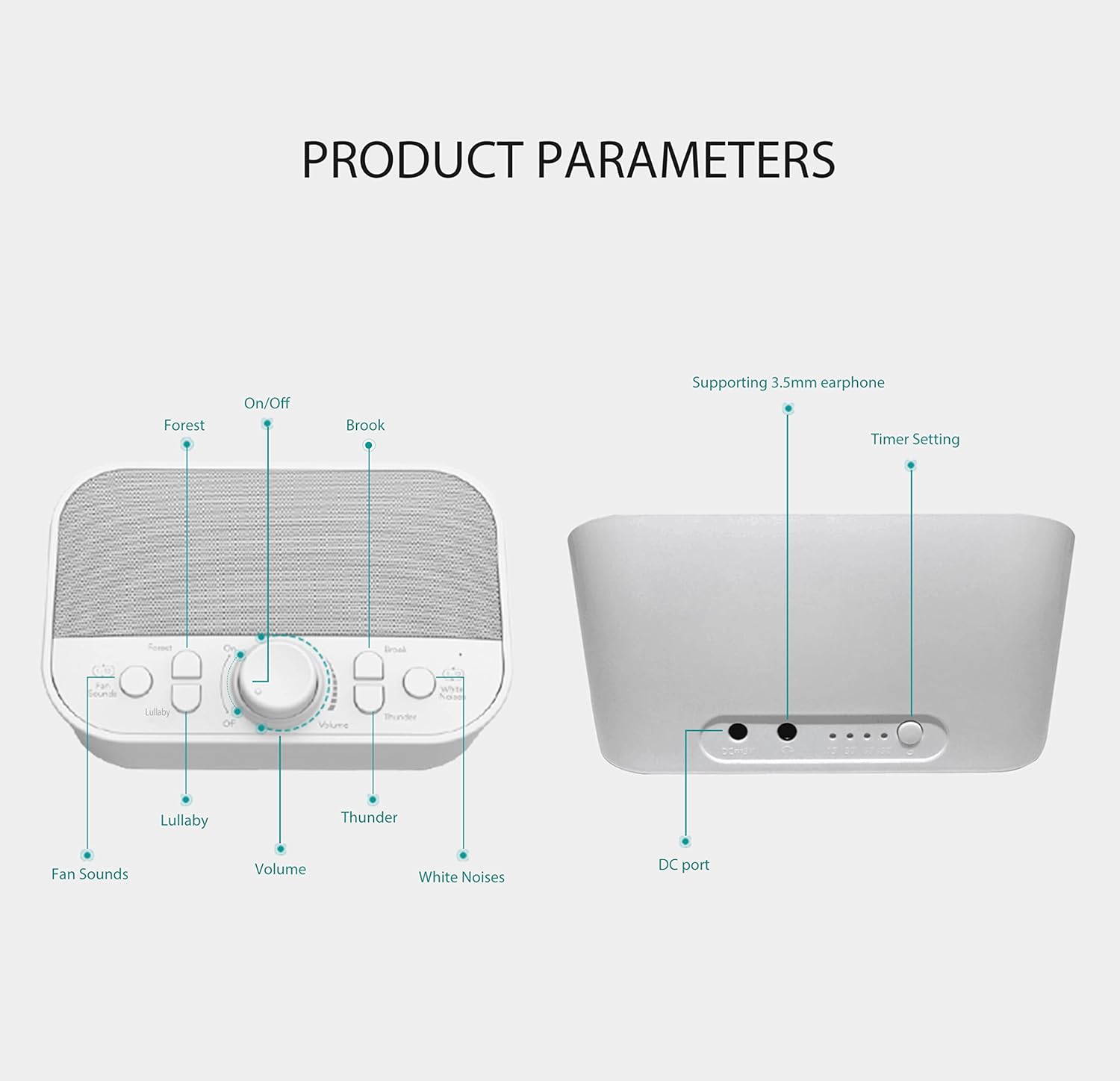 Riptunes White Noise Sound Machine w/ 28 Soothing Sounds, SM128 Enjoy Your Sleep with This Great Noise Machine