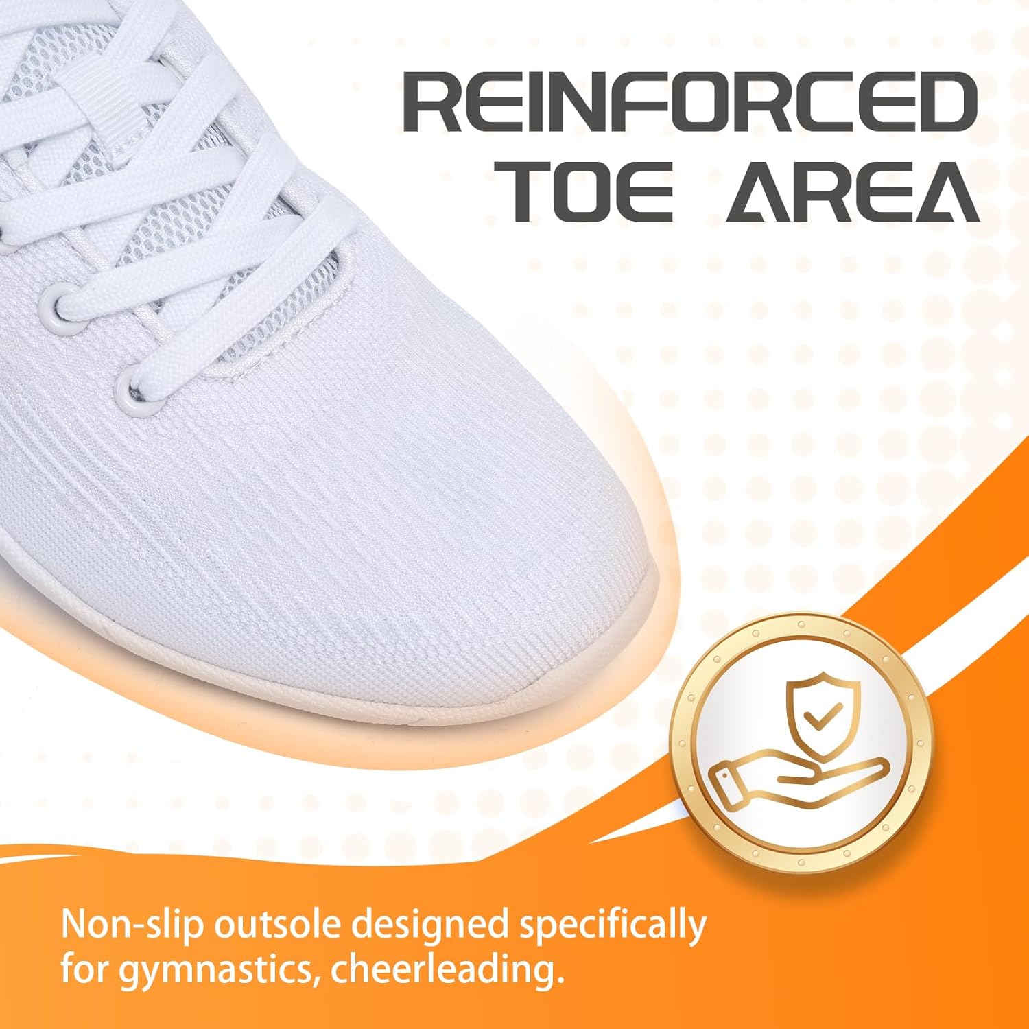 ZVC Cheer Shoes Girls White Cheerleading Shoes for Women Cheer Sneakers Kids Youth - Image 4