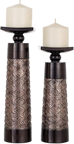 Miniatura 4 de Dublin - Juego de 2 bandejas de decoración para el hogar con orbes y portavelas a juego, juego de 2  Decoración de mesa de centro de mesa para sala