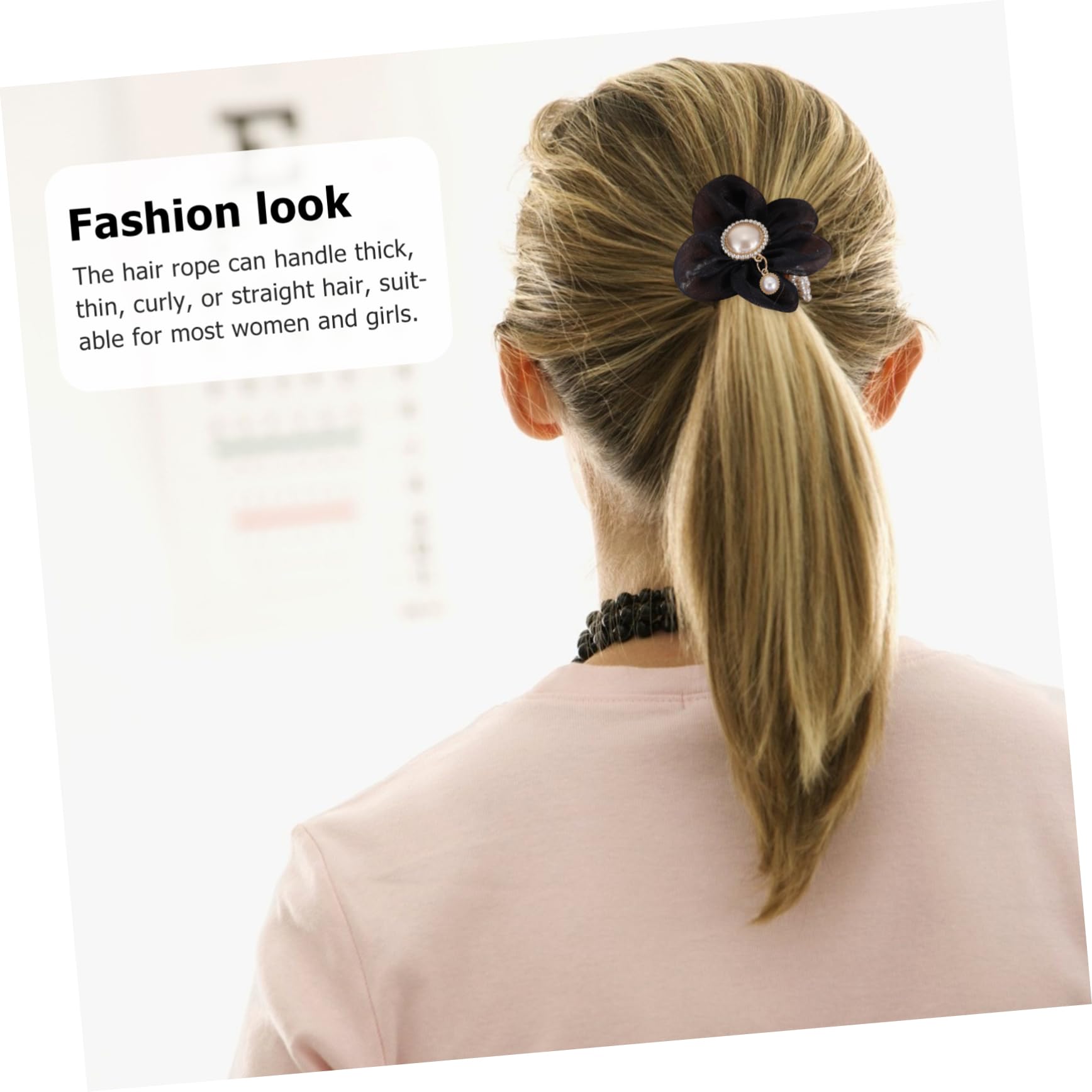 FRCOLOR 15piezas Adornos De Pelo De Flor De Perlas Para Niñas Accesorios De Peinado Elegantes y Delicados Gomas De Pelo Para Coletas y Peinados