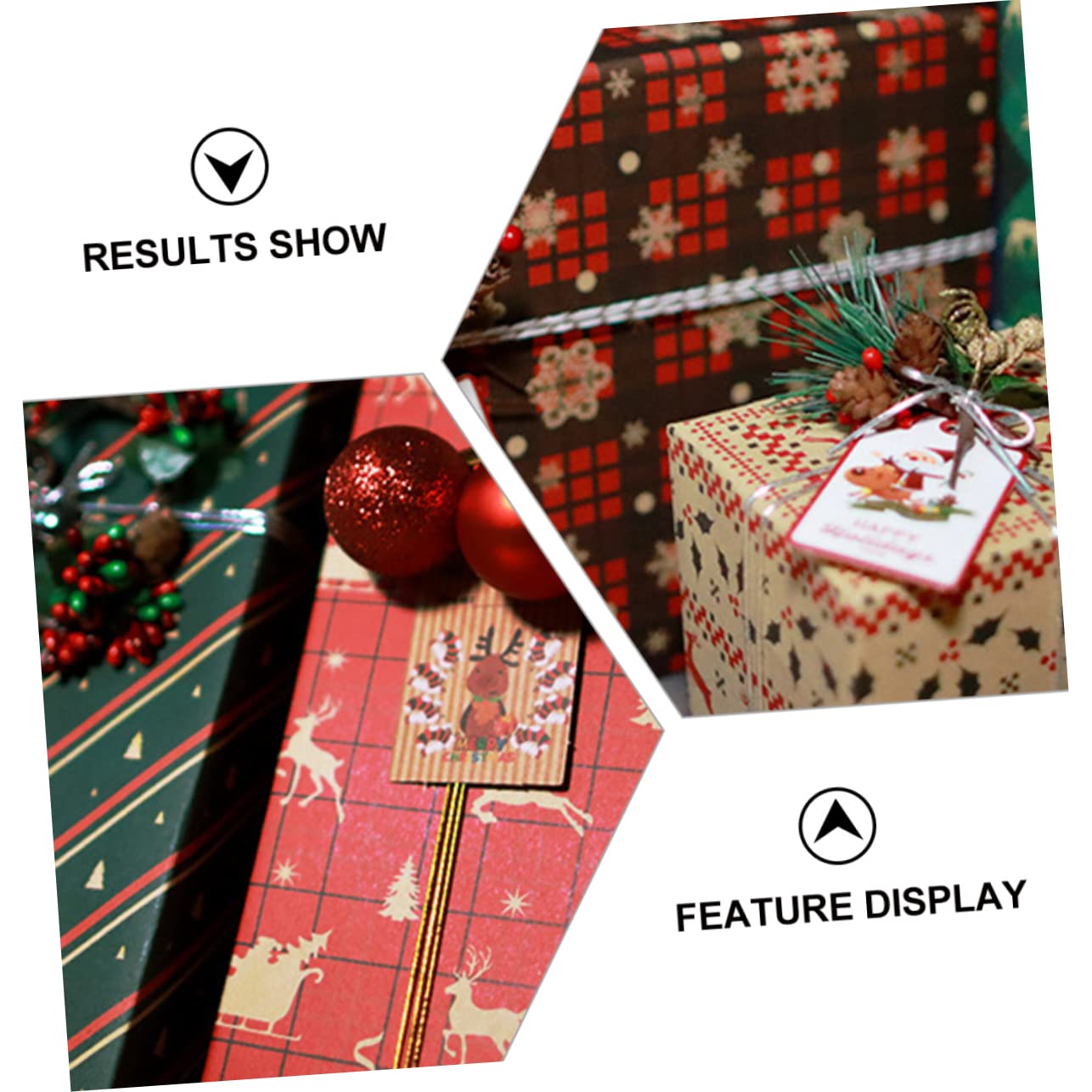 FRCOLOR 3 Sätze Geschenkpapier Für Weihnachten Packpapier Weihnachten Weinachtsgeschenkpapier Rot Verpackungspapiere Selber Machen Band Weihnachtsgeschenkpapier Papierumschlag 8 Stück * 3