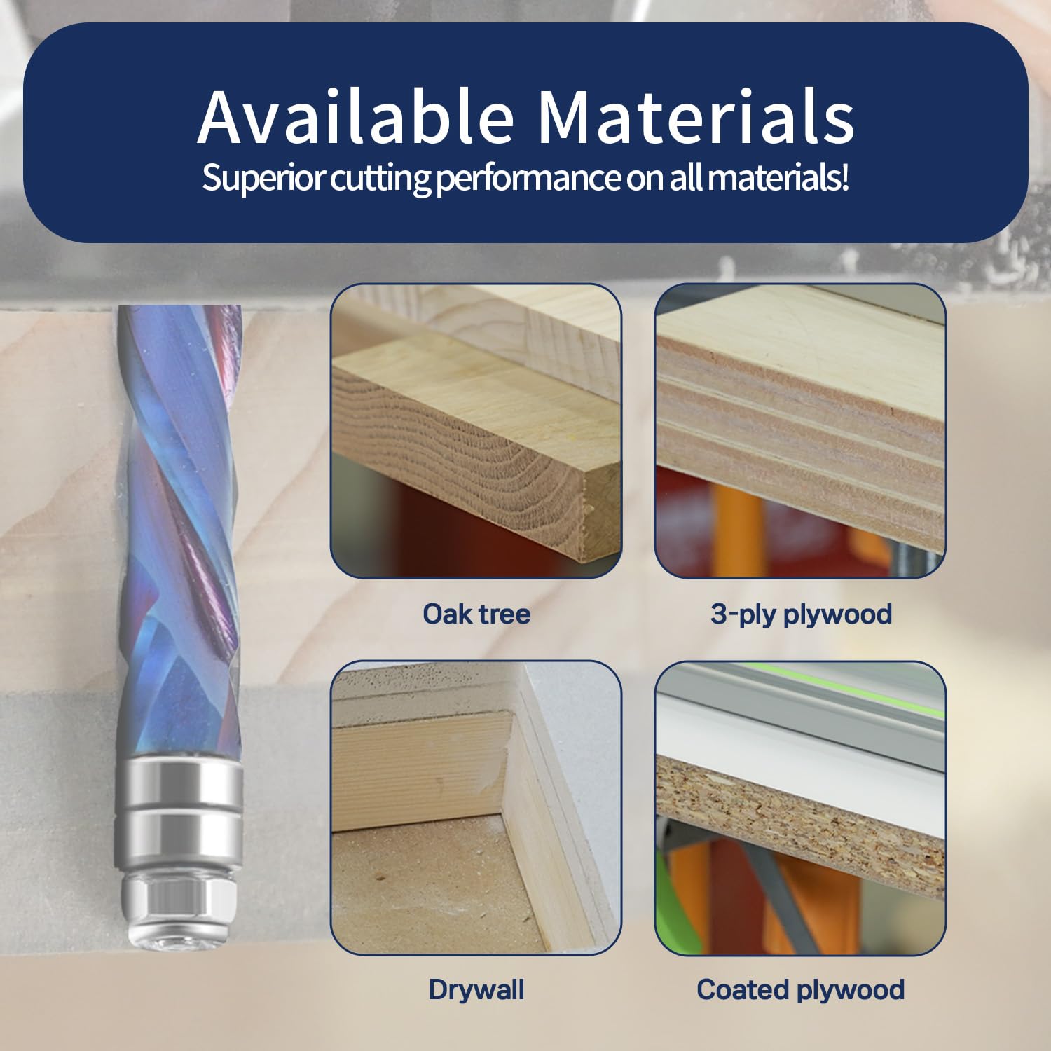 Compression (up&Down) Spiral Flush Trim Router Bit