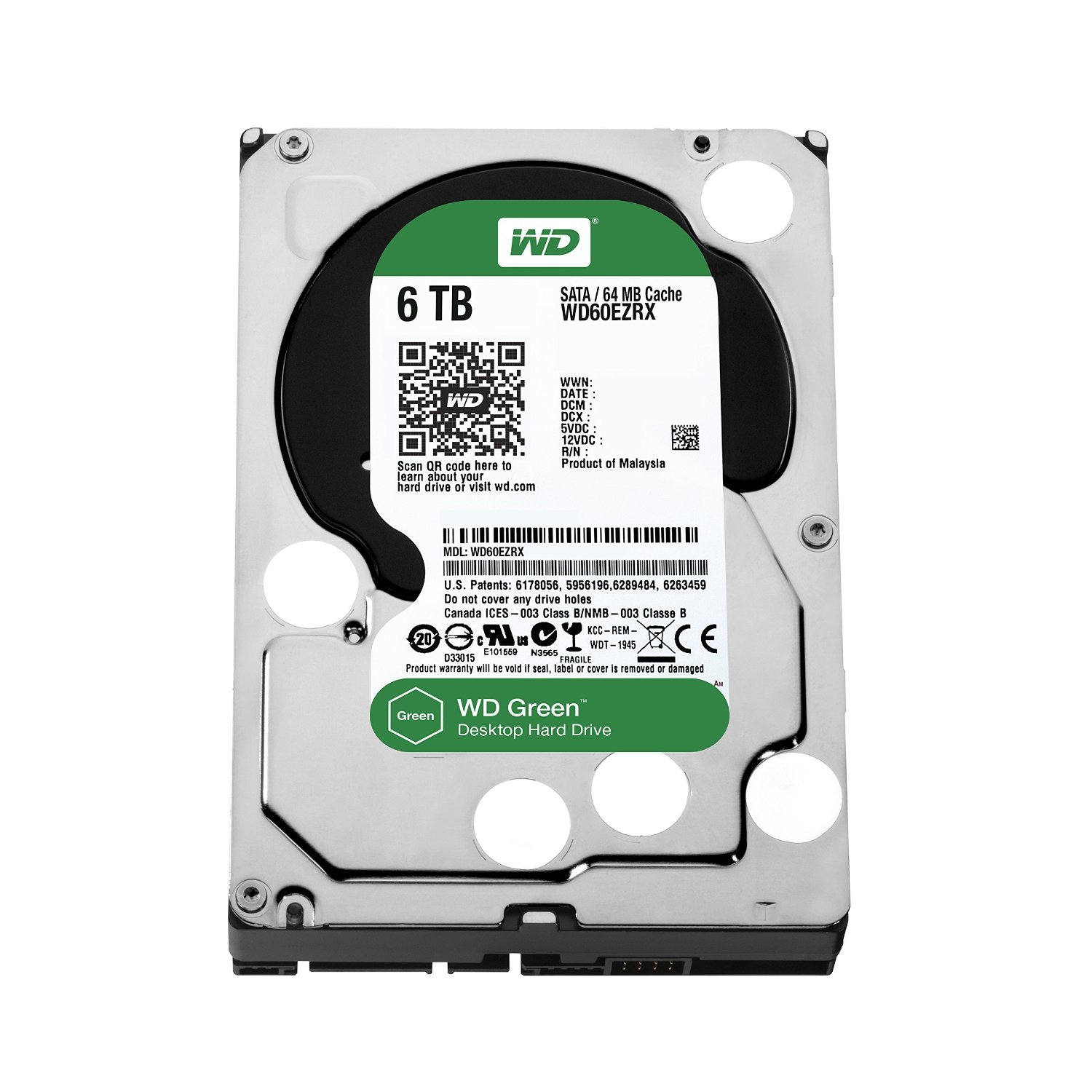 内蔵型ハードディスクドライブ 6TB WesternDigital HDD WD60EZRX #14 Western Digital WD60EZRX｜テックウインド株式会社